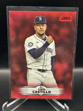 2025 Stadium Club #147 Luis Castillo Red Foil Seattle Mariners