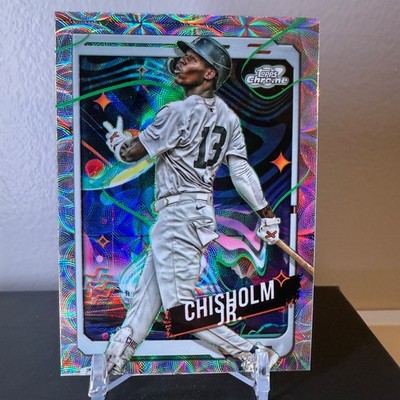 Jazz Chisholm Jr 2024 Topps Cosmic Chrome #183 Nucleus Refractor Yankees
