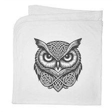 'Celtic Owl' Cotton Baby Blanket / Shawl BY00041431 