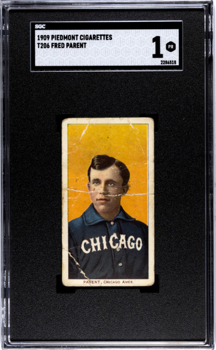 1909 Piedmont Cigarettes (T206) Parent, Fred SGC 1