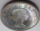 1961 CANADA SILVER 1 DOLLAR PROOF LIKE Toned Toner Toning .6 troy oz of silver