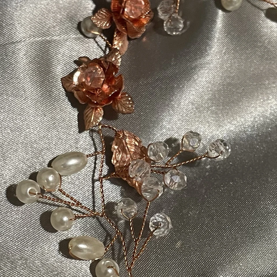 Missgrace Oro Rosa Cristal Vid Boda Baile de graduación Floral Foto 4 de 4