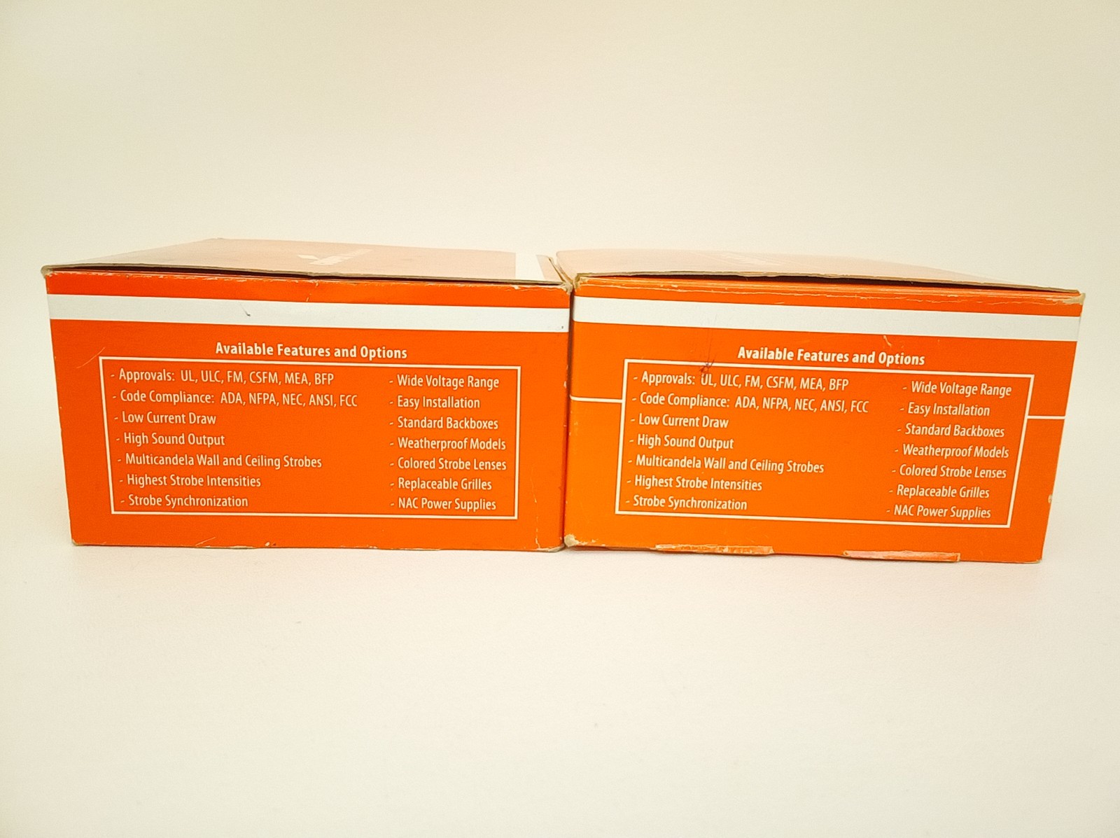 2 Cooper Wheelock fire alarm audible strobe 24v dc As-24 MCC-fw white + orig box