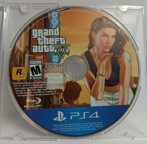 Grand Theft Auto V (Sony PlayStation 4, 2014) PS4 Game Disc Only Tested VG