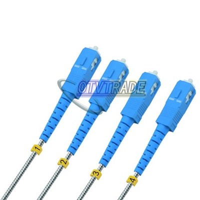 60M Field Outdoor LC UPC-SC UPC 4 9/125 Single Mode Fiber Patch Cord *cm