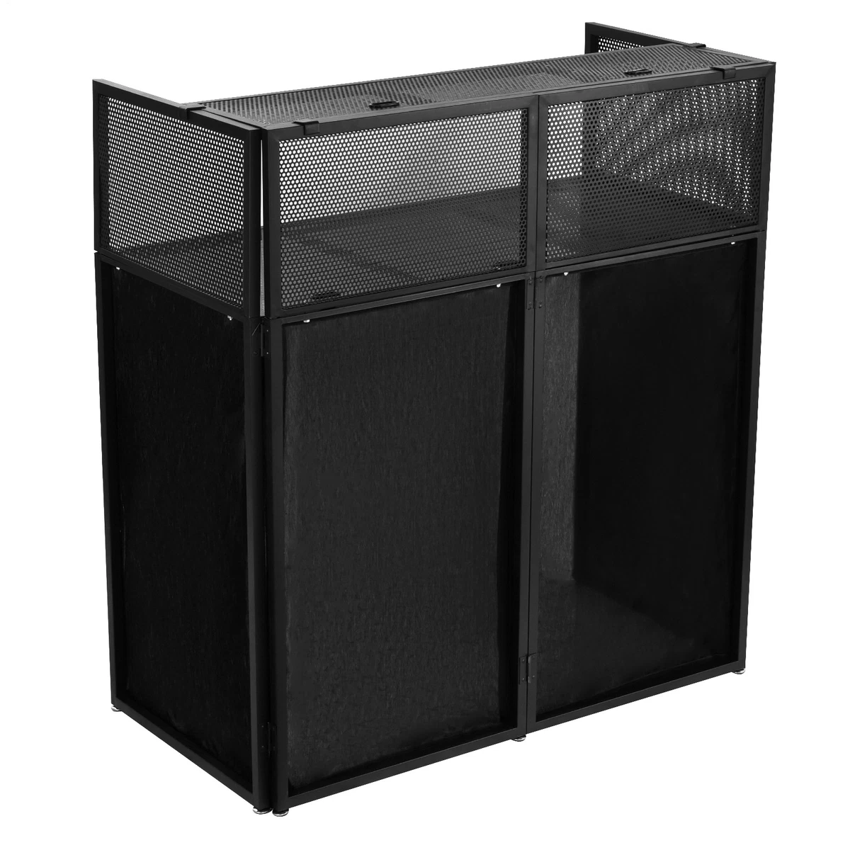 Studio DJ Mobile – Façade Pliante 4 Sections – Table Top DJ Booth – Noir & Blanc