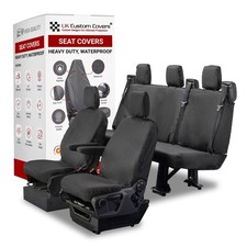 Ford Transit Custom Dciv Front & Rear Seat Covers (2013-2023) Black 275 131