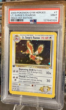 Pokemon Lt. Surge's Fearow Gym Heroes 1st Edition Holo Rare #7 PSA 9 Mint on eBay