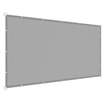 8-15' (W) Sun Shade Sail Straight Edge Awning Garden Outdoor Canopy Cover Gray
