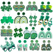 16 Pairs St. Patrick's Day Earrings for Women St. Patrick's Day Jewelry Accessor