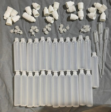 25 x 30ml LDPE Pen Bottles with Long Tip Dropper & CRC Caps – New – Bulk Pack