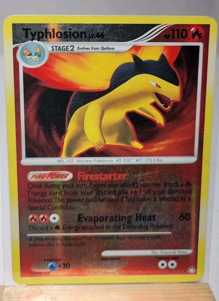 Typhlosion 16/123 Mysterious Treasures Reverse Holo Rare Pokemon Card