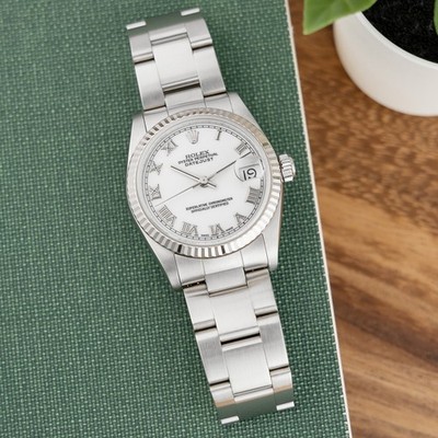 Rolex Datejust 31, 68274, Steel & White Gold, White Roman Dial, Oyster Bracel...