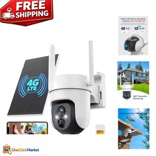Reliable 4G LTE Outdoor Security Camera - Solar Powered, HD Video, Night Vision