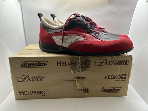 Helvesko Schuhe Damen UK 6 EU 39 Wildleder Schnürschuhe Sneaker Comfort Rot " - Bild 3 von 13