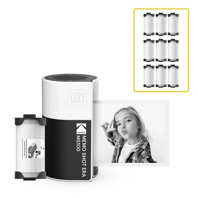 KODAK Memo Shot ERA Kids Instant Digital Camera and Photo Label Printer (Whit...