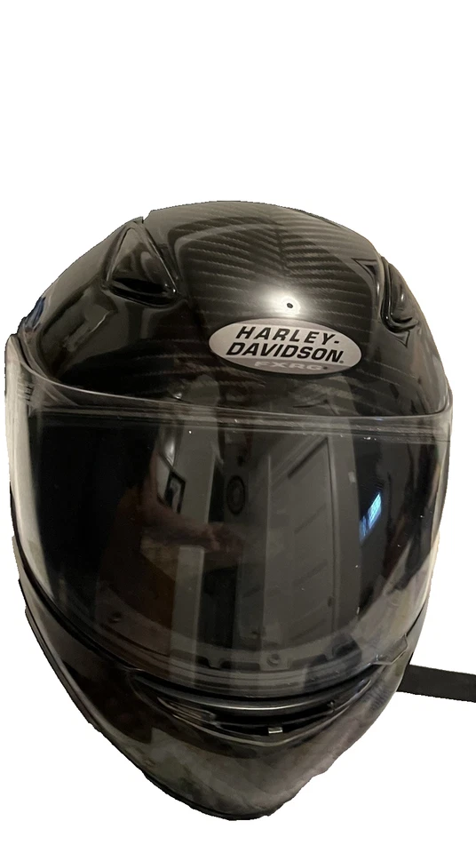Casco facial completo Harley Davidson fibra de carbono FXRG visera transparente talla XL Foto 3 de 4