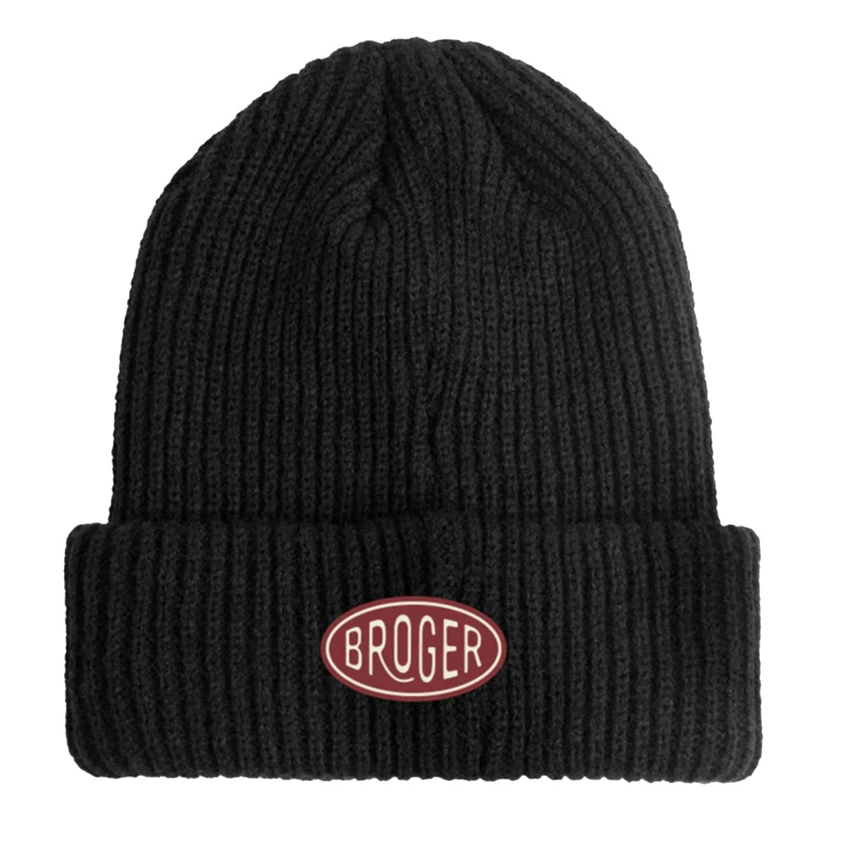 Broger Badge Beanie - Black