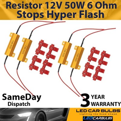 50W 6 OHM LED Can-Bus WIDERSTÄNDE WARN CANCELLER SCHNELLBLITZANZEIGE 1156 1157