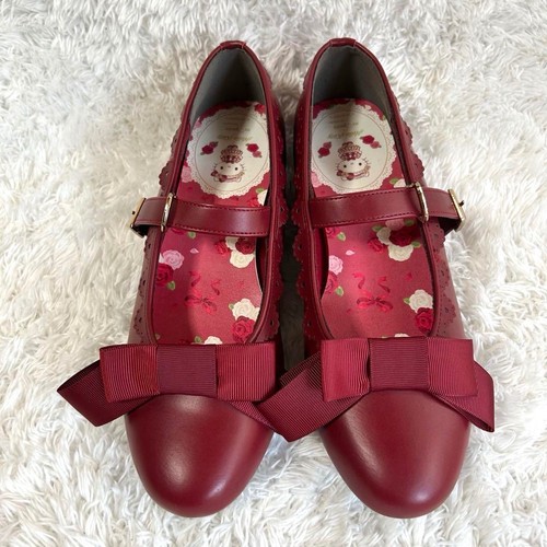 clean 7.5 Woman Hello kitty Kawaii Red pumps shoes Sanrio Discontinued