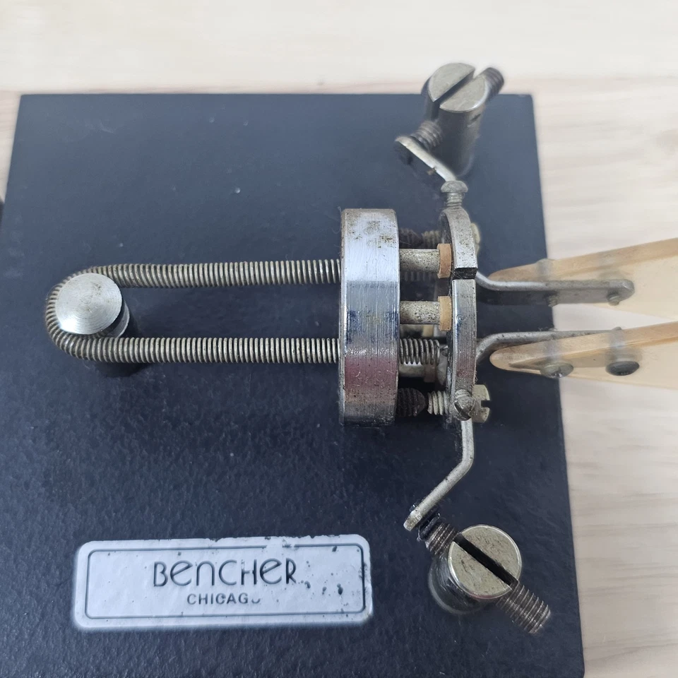 Vintage Bencher Chicago HAM CW Radio Morse Code Key Iambic Paddle Untested - Image 2 of 4