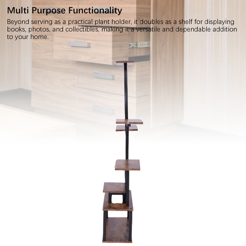 Plant Stand Indoor Solid Wood Iron Plant Flower Holder For Home - Picture 5 of 12
