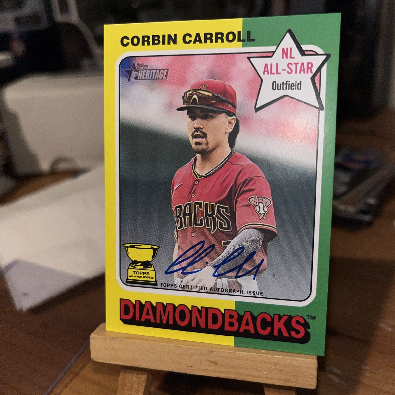 2024 Topps Heritage Corbin Carroll Real One Auto #ROA-CCA Arizona Diamondbacks