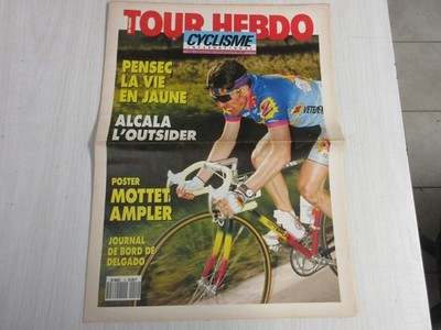 INTERNATIONAL CYCLISME 060 07.1990 TOUR HEBDO ETAPPEN 5 bis 10 POSTER MOTTET AMPLER
