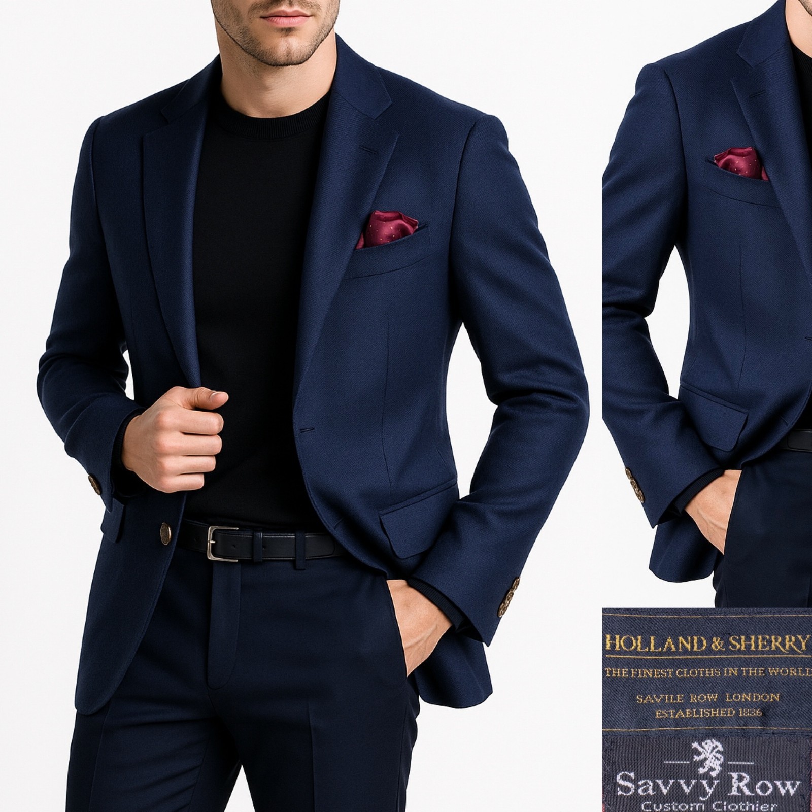 Giacca cappotto sportivo Holland & Sherry Savvy fila polsini da lavoro taglia 40S bottoni bronzo