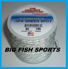WOODSTOCK BRAIDED DACRON IGFA Fishing Line Green Spot 50lb-150yd FREE USA SHIP!