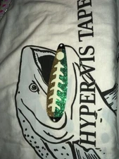High Percentage Salmon Trolling Spoon With Hyper Vis Tape Not Paint 3 3/4”
