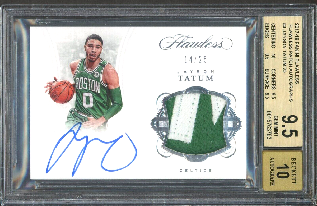 Jayson Tatum 2017 jersey patch /10 RC（RARE GRADED 10 fantastic LOT）