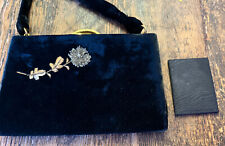Purse Black Velvet Vintage Bags, Handbags & Cases for sale Purse Black Velvet Vintage Bags, Handbags & Cases for sale