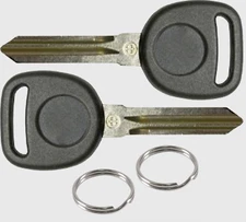 2 Keys Chevrolet Chevy B111 Circle Plus Transponder Chip Key Uncut Blade Circle+