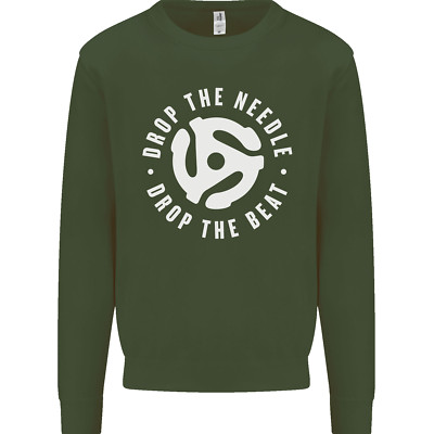 Drop the Needle DJ Plattenspieler Decks Vinyl Kinder Sweatshirt Pullover