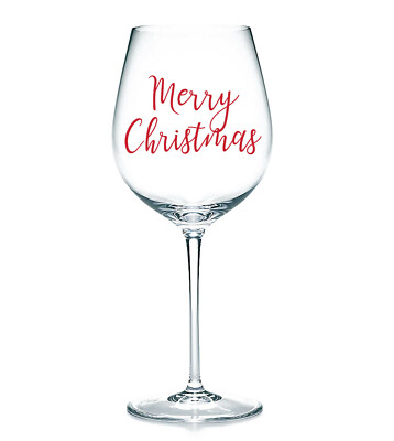 Merry Christmas - Vinyl Decal Sticker Label for Wine Glasses, Bottles, Mugs Gift