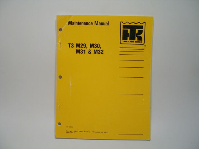 Thermo-King Maintenance Manual T3 M29 M30 M31 M32 A\C Flex Coach Wiring