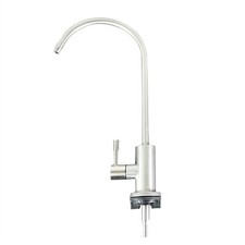 Single Handle High Arc Kitchen Faucet Stainless Steel Brushed Nickel 1/4" Line