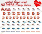 Denver Broncos Clear Vinyl PEEL and STICK (NOT Waterslide) nail decals/stickers