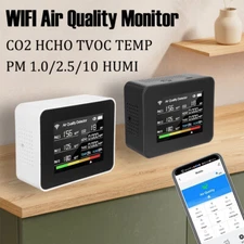 13in1 Air Quality Monitor PM2.5/1/10 TVOC HCHO Meter Carbon Dioxide Tester WIFI
