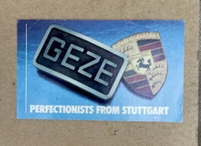 RARE VINTAGE PORSCHE GEZE 3'X5' "Perfectionists from Stuttgart" Decal