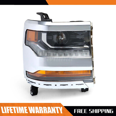 2016-2018 Chevy Silverado 1500 HID/Xenon LED DRL Projector Headlight Headlamp RH
