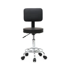 Top Black Round Shape Adjustable Salon Stool with Back High quality