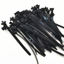 Car Push Mount Zip Ties Nylon Cable Wrap Tie Fastener Clips Bundle Hose Clamp