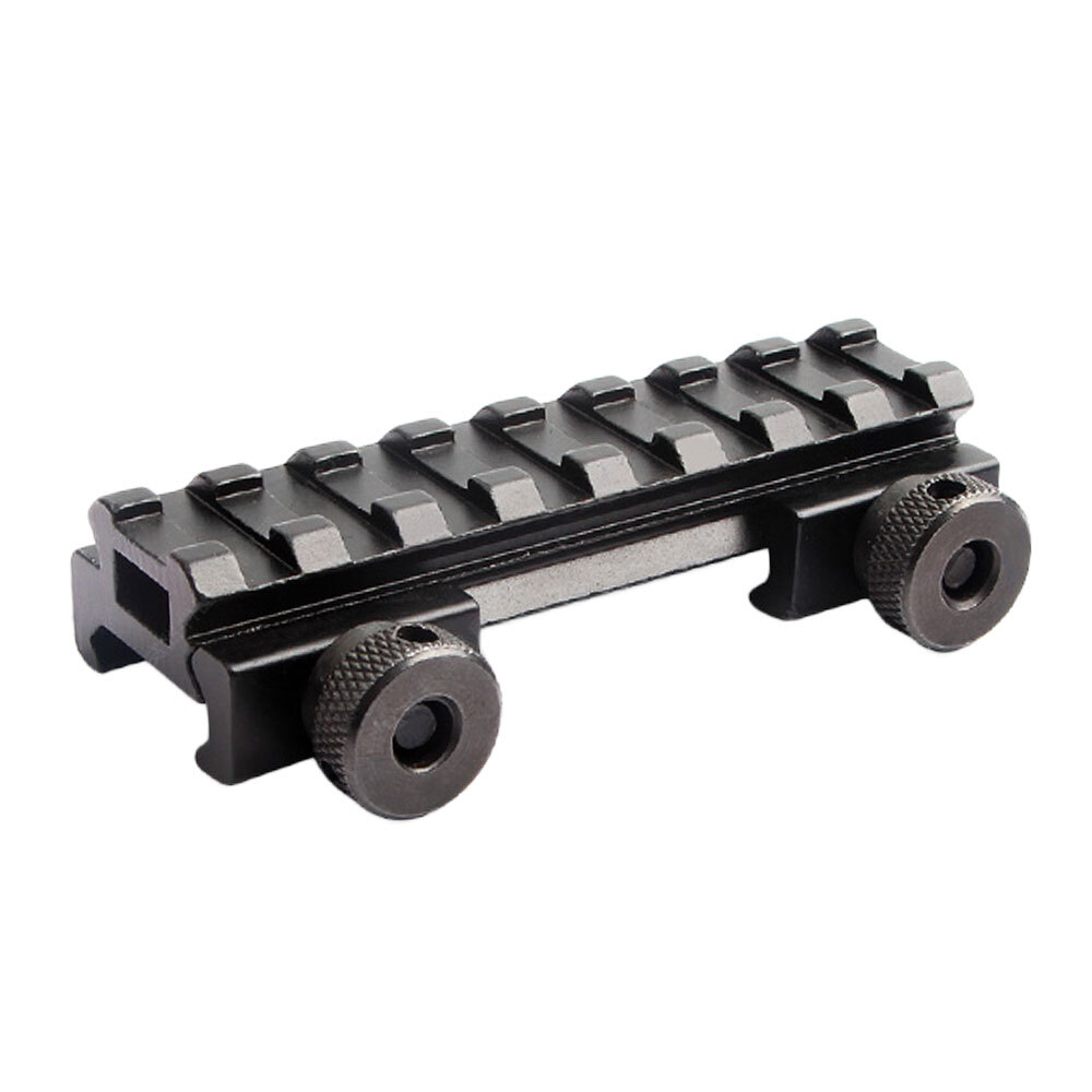 8-Slot 20mm Picatinny Scope Riser Mount with See-Through Base Design