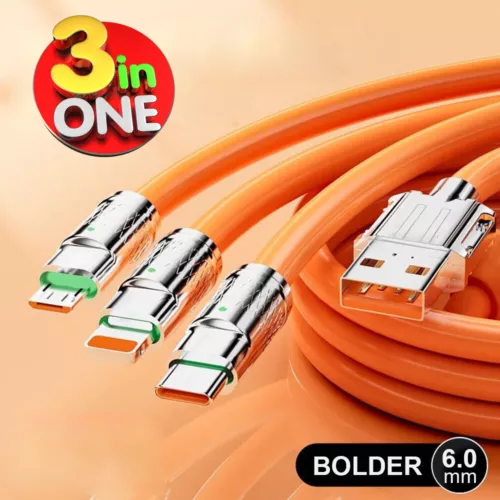 3 in 1 Fast USB Charging Cable Universal Multi Function Cell Phone Charger Cord - Picture 5 of 17
