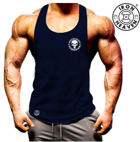 God Judge Enemies Weste Tasche Fitnessstudio Kleidung Bodybuilding Training Schädel Tank Top - Bild 7 von 10