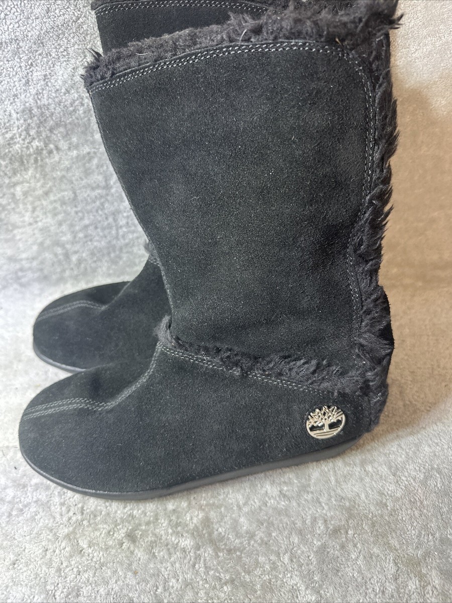 Timberland Womens MukLuk Winter Boots Black Mid Calf Pull Size M