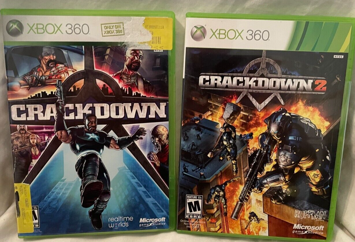 Microsoft Game Studios (Xbox 360) Lot Of 3 Crackdown 2 Shadowrun Complete  TESTED