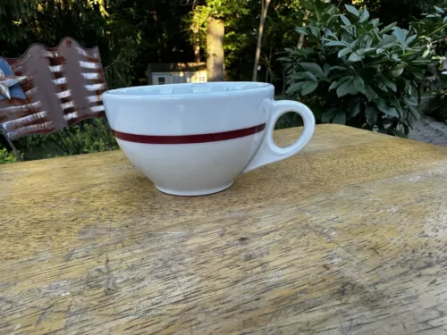 Jackson Vitrified China Restaurant Diner Coffee Cup Brown Stripe Falls Creek Pa